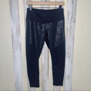 Z by Zella Black Shiny 7/8 Pant Womens Size Large